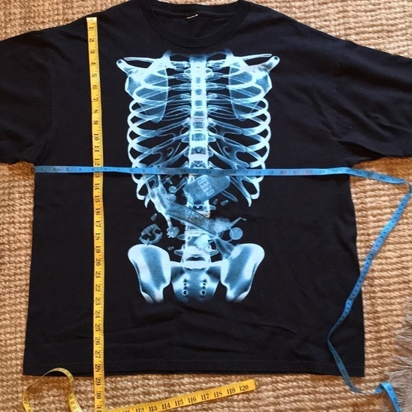 Silly skeleton T-shirt.  Unisex.  Mens size 2XL. - Picture 5 of 7